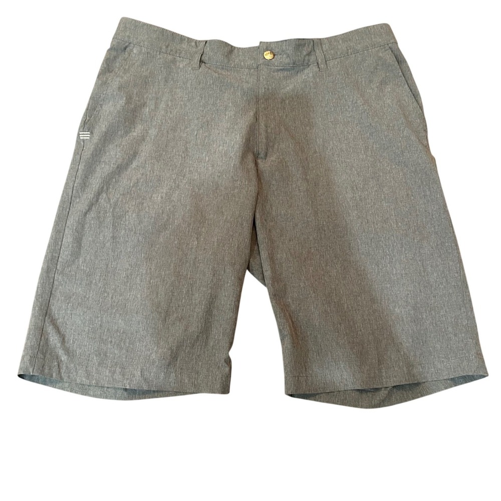Adidas Golf Shorts Men Gray Heathered Performance Stretch 36
